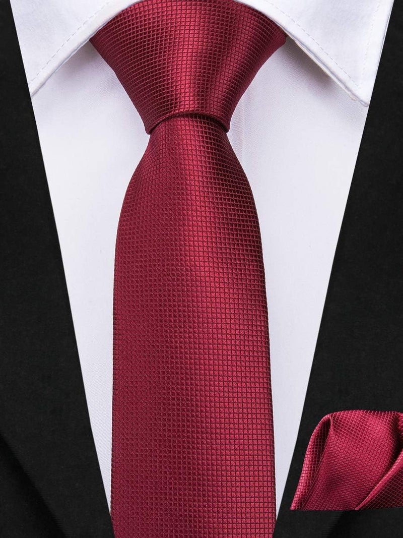 Dubulle Ties for Boys Self Tie Silk Paisely Striped Kids Necktie and Pocket Square Set for Age 8-11 - Image 2